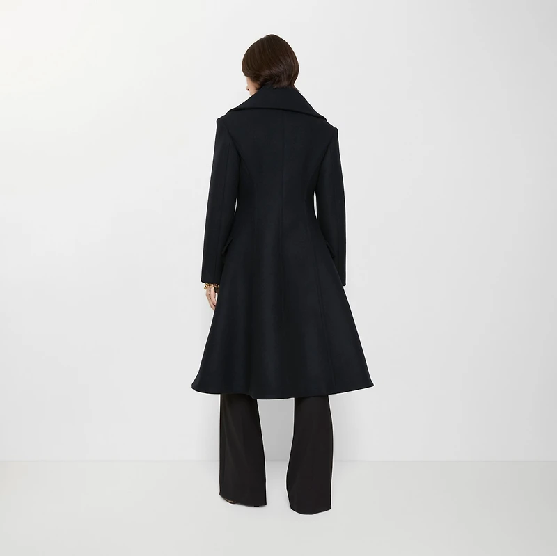 Wool Tailored Coat in Navy - Women | Burberry® Official