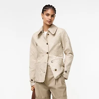 Quilted Nylon Fernleigh Jacket in Stone beige - Women | Burberry® Official