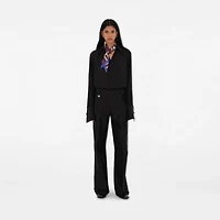 Skinny Check Silk Scarf in Pansy | Burberry® Official