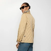 Quilted Nylon Jacket in Flax/sand - Women | Burberry® Official