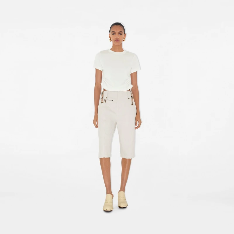 Festival Cotton T-shirt in Chalk - Women | Burberry® Official