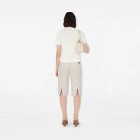 B Crest Cotton T-shirt in Chalk - Women | Burberry® Official