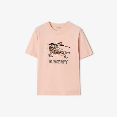 EKD Sketch Cotton T-shirt in Bouquet pink - Women | Burberry® Official