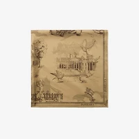 London Landmarks Silk Scarf in Sand | Burberry® Official