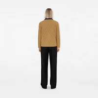 Quilted Barn Jacket in Camel - Women, Nylon | Burberry® Official