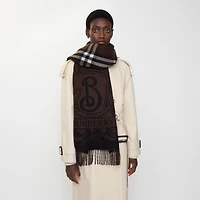Wide Reversible Stormy Knight Scarf in Treacle | Burberry® Official