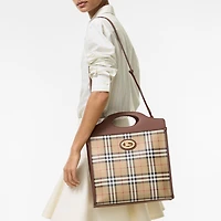 Small Pocket Bag in Archive beige - Women, Cotton | Burberry® Official
