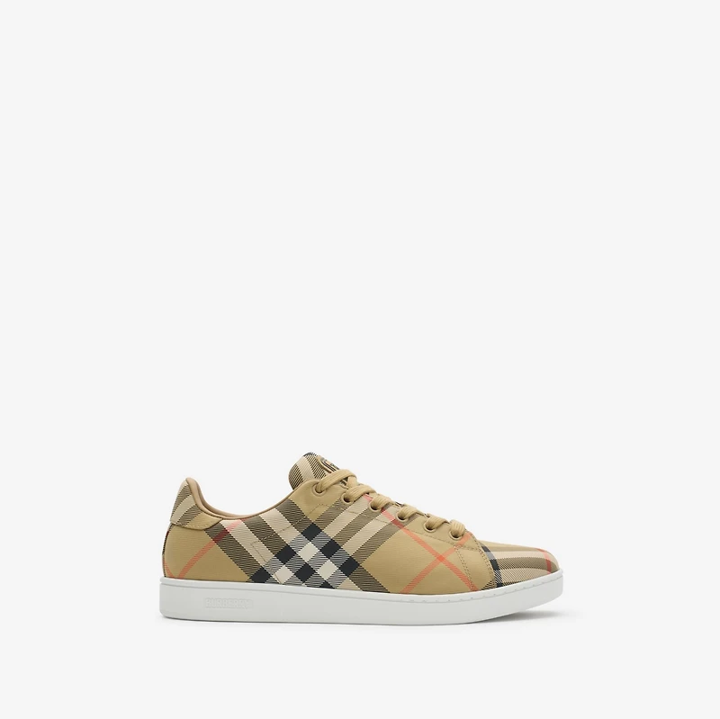 Check Set Sneakers in Sand beige - Women | Burberry® Official