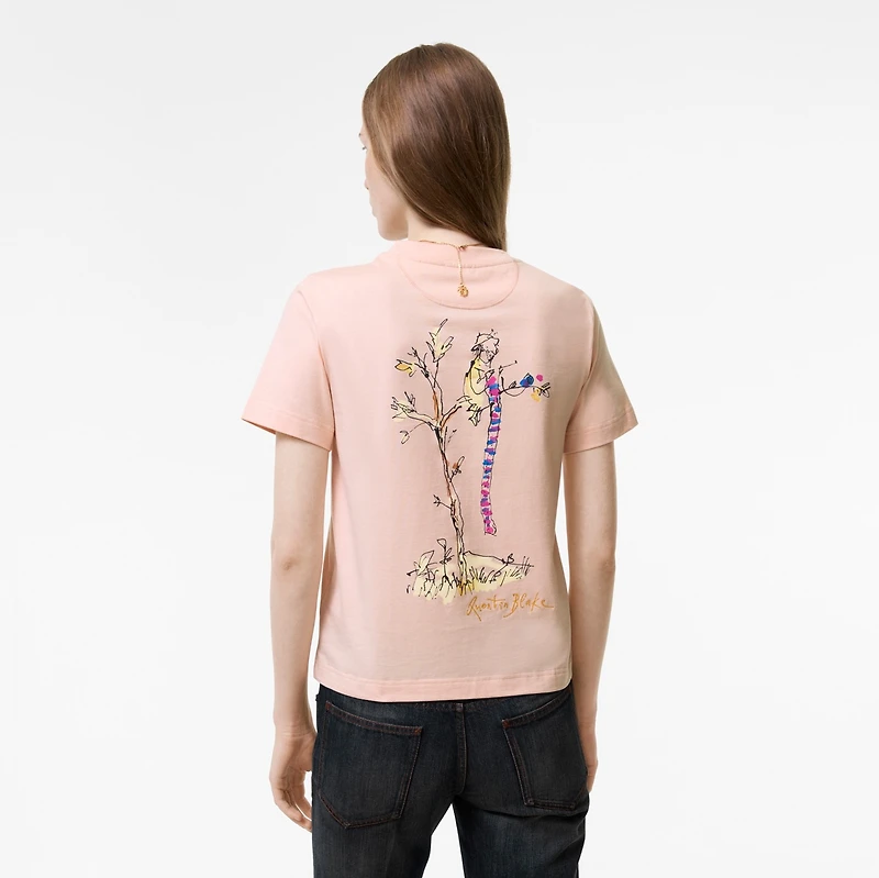 Brave Little Tree Cotton T-shirt in Compact pink - Women | Burberry® Official