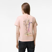 Brave Little Tree Cotton T-shirt in Compact pink - Women | Burberry® Official