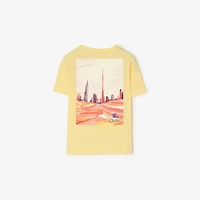 Dubai Bear Cotton T-shirt in Straw yellow | Burberry® Official
