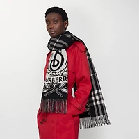 Wide Reversible Stormy Knight Scarf in Black/calico | Burberry® Official