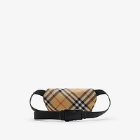 Small Check Belt Bag in Sand beige - Men, Nylon | Burberry® Official