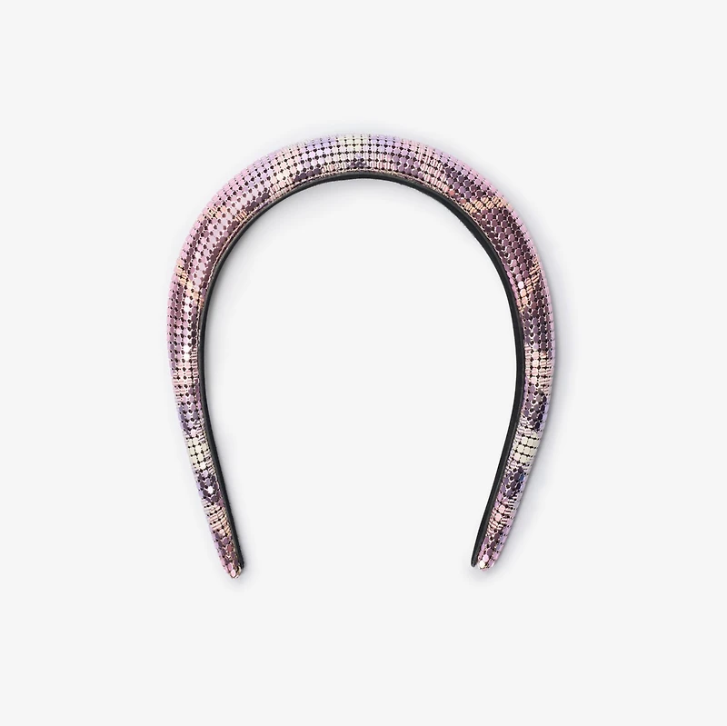 Check Mesh Headband in Dawn pink | Burberry® Official