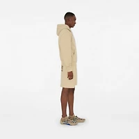 Check Label Cotton Shorts in Nutmeg - Men | Burberry® Official