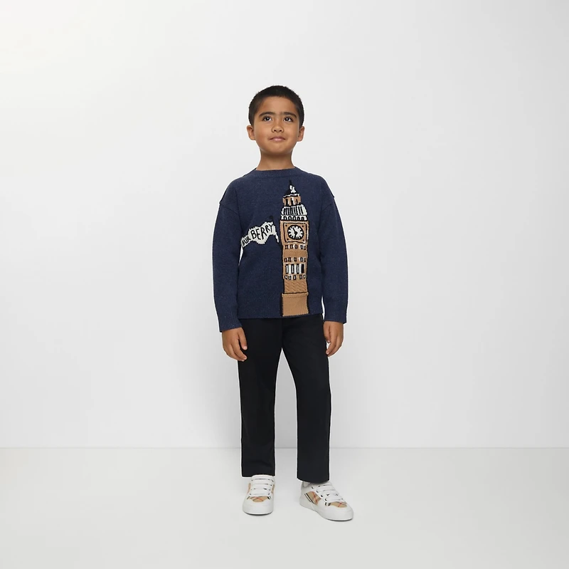 Big Ben Wool Sweater in Storm | Burberry® Official