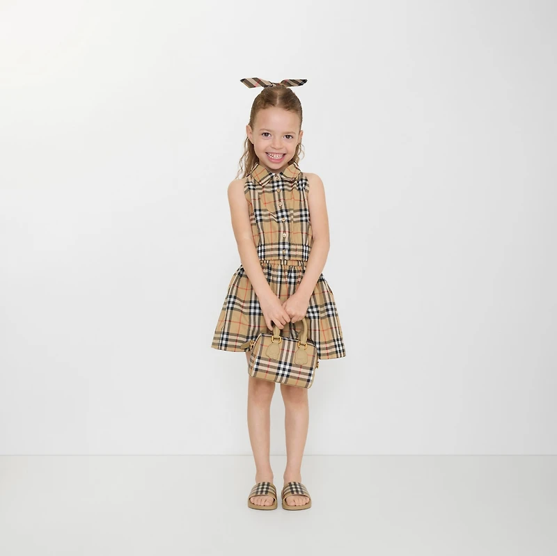 Check Cotton Shirt in Sand beige | Burberry® Official