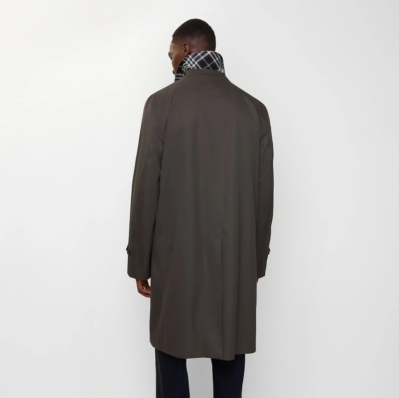 Long Gabardine Car Coat in Graphite grey - Men | Burberry® Official