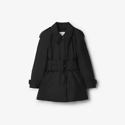 Belted Berryhill Padded Car Coat in Black - Women | Burberry® Official