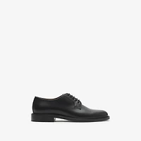 Leather Manor Derby Shoes in Black - Men | Burberry® Official