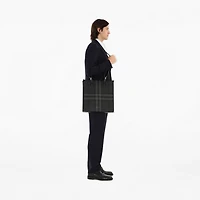Slim Vertical Denny Tote in Charcoal - Men | Burberry® Official