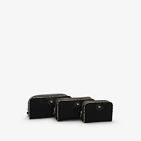 Large Check Trim Travel Pouch in Black - Men, Technical | Burberry® Official