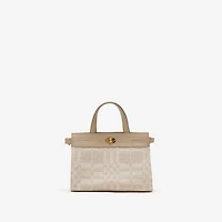 Mini Cotswolds Tote in Natural beige - Women, Cotton, Linen | Burberry® Official