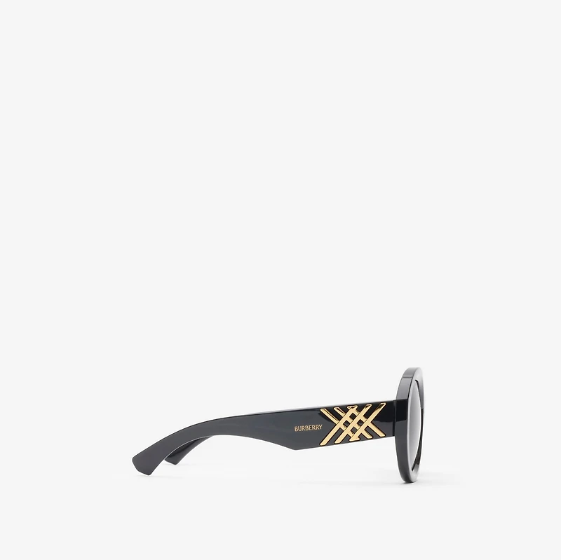 Heritage Round Sunglasses in Black - Women | Burberry® Official