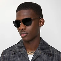 Metal Logo Square Sunglasses in Silver | Burberry® Official