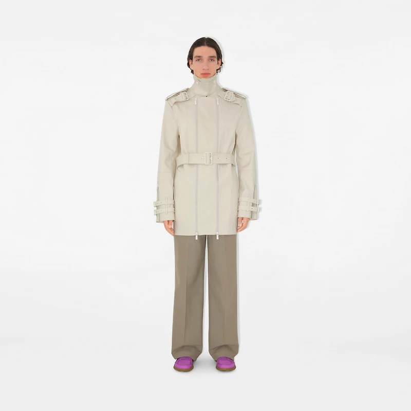 Bonded Cotton Trench Jacket in Sail - Men | Burberry® Official