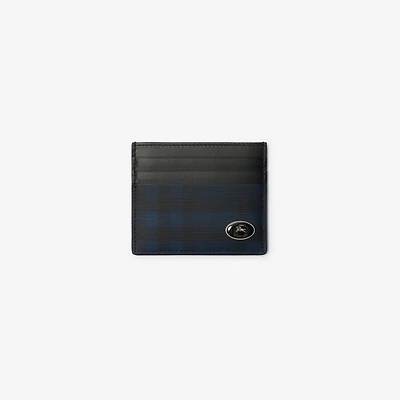 Tall Check Card Case​ in Navy - Men | Burberry® Official