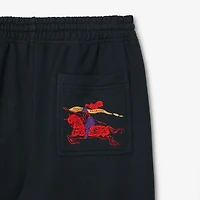 Cotton Jogging Pants in Navy - Men | Burberry® Official