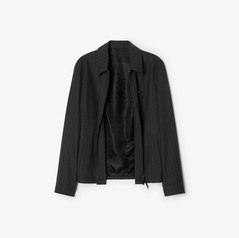 Wool Bloomsbury Track Jacket in Iron grey - Men | Burberry® Official