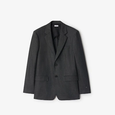 Check Wool Cashmere Tailored Jacket in Loden/highland green - Men | Burberry® Official