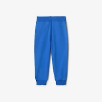 Check Trim Cotton Jogging Pants in Hyacinth blue | Burberry® Official
