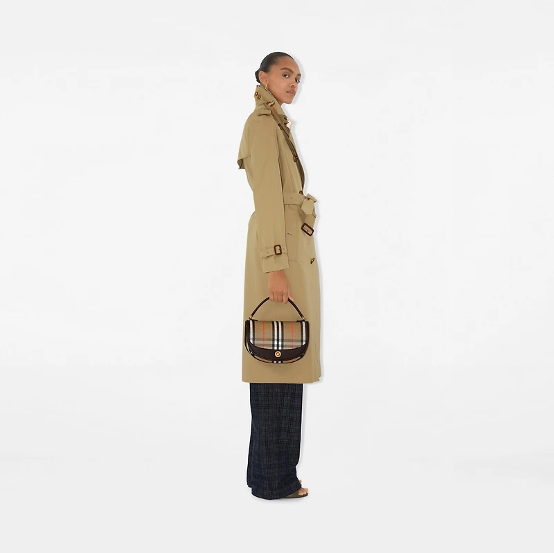 Long Gabardine Waterloo Trench Coat in Hamper - Women, Cotton Gabardine | Burberry® Official
