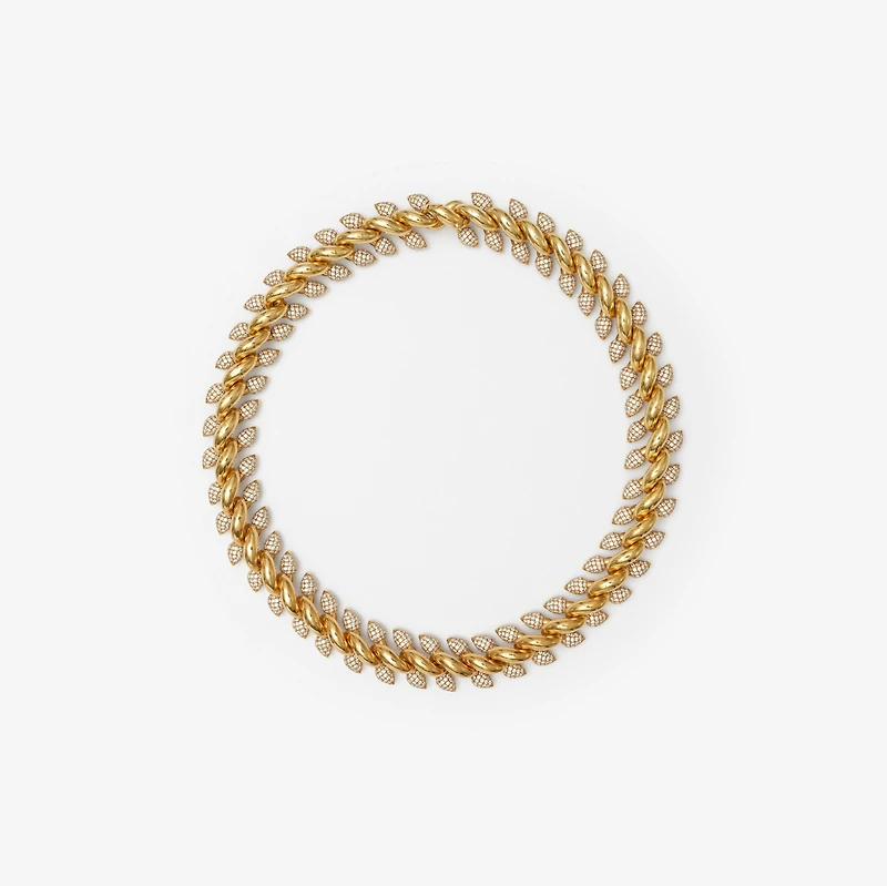 Spear Pavé Chain Necklace in Gold/clear - Women | Burberry® Official