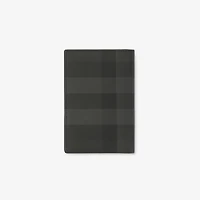 Check Passport Holder in Charcoal - Men, Canvas | Burberry® Official