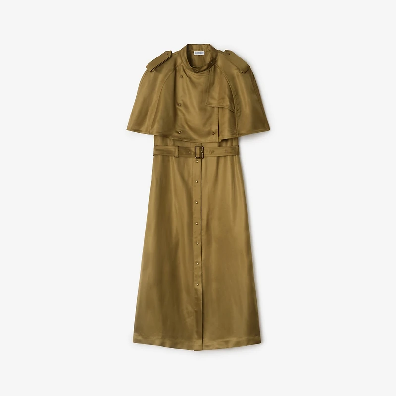 Viscose Trench Dress in Walrus - Women | Burberry® Official