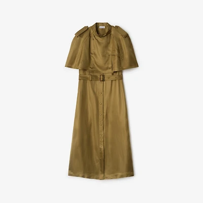 Viscose Trench Dress in Walrus - Women | Burberry® Official