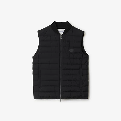 Nylon Puffer Gilet in Black - Men | Burberry® Official