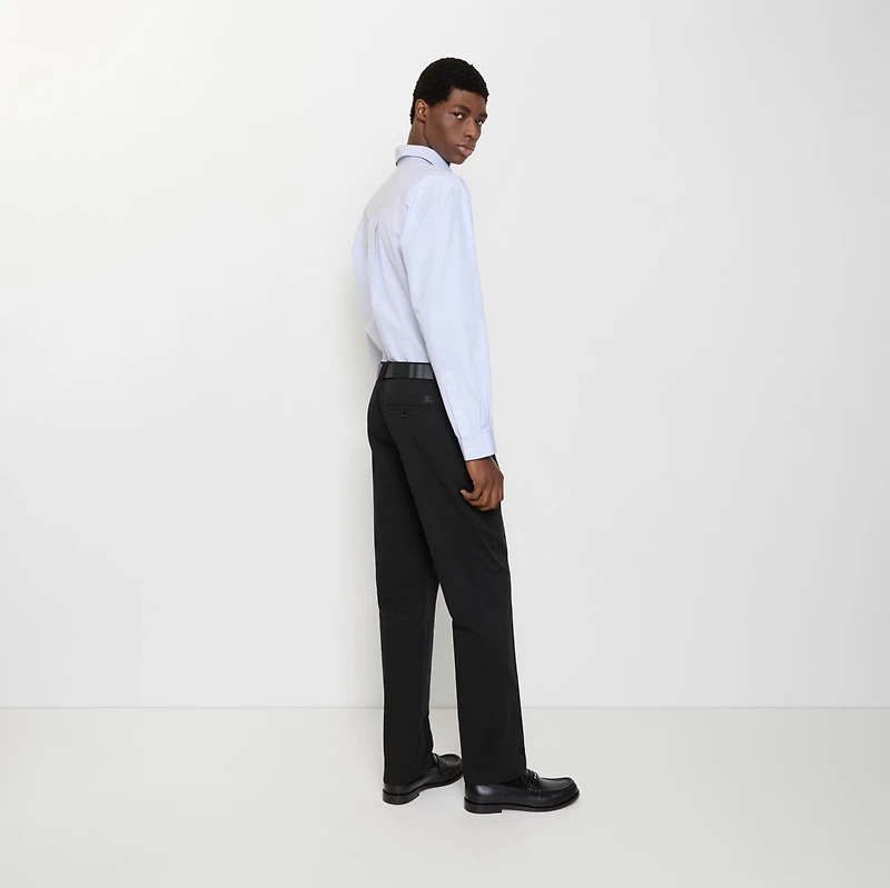 Cotton Twill Chinos in Black - Men | Burberry® Official