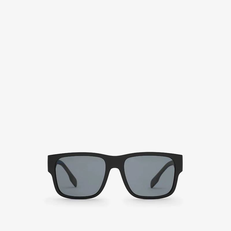 Logo Detail Square Frame Sunglasses in Black - Men | Burberry® Official