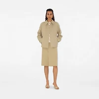 Cotton Midi Skirt in Beige - Women, Nylon, Technical | Burberry® Official