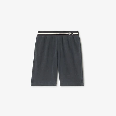 Cotton Shorts in Magnet - Men | Burberry® Official