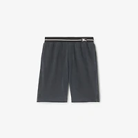 Cotton Shorts in Magnet - Men | Burberry® Official