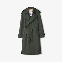 Mid-length Gabardine Trench Coat in Yew green - Men | Burberry® Official