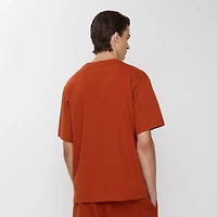 Gothic Logo Cotton T-shirt in Fire orange - Men | Burberry® Official