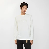 Long-sleeve Gothic Logo Cotton T-shirt in Chalk white - Men | Burberry® Official
