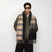 Gradient Check Cashmere Scarf in Sand beige | Burberry® Official
